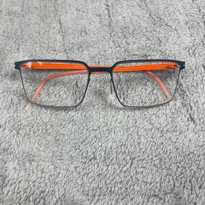 LOOL Eyewear Miner Blue Orange 56-17 156 Eyeglasses Stainless Steel Readers